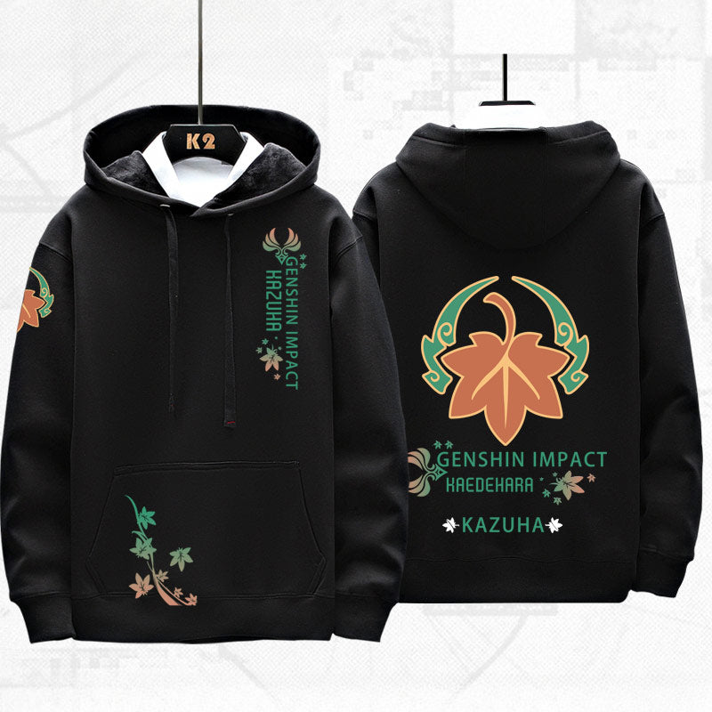 Game Pattern Printed Loose Hoodie