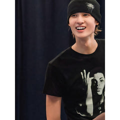 Martin Same Prince Portrait Print Black T-shirt