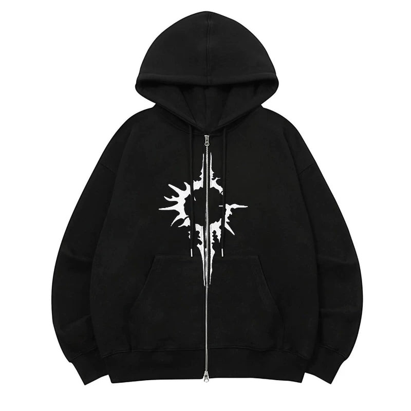 Martin Same Black Hooded Zipper Jacket