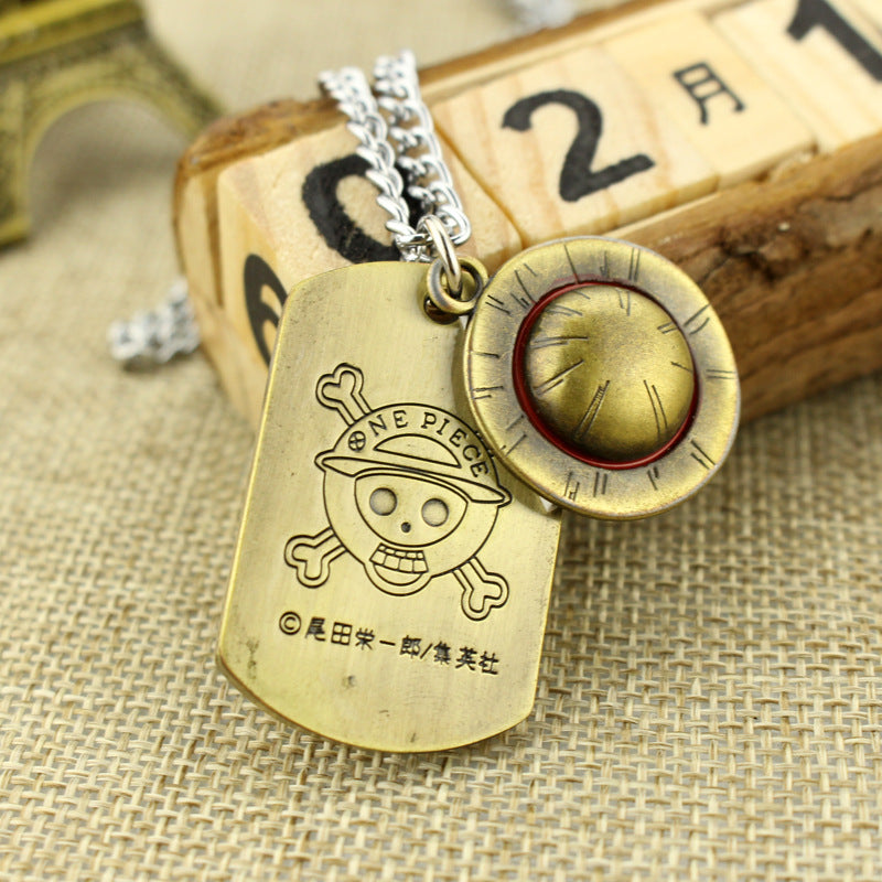 Luffy Straw Hat Necklace Keychain