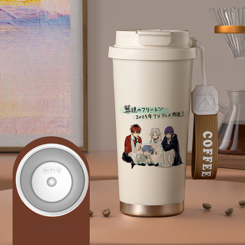 Anime Printed Coffee Thermos Cup