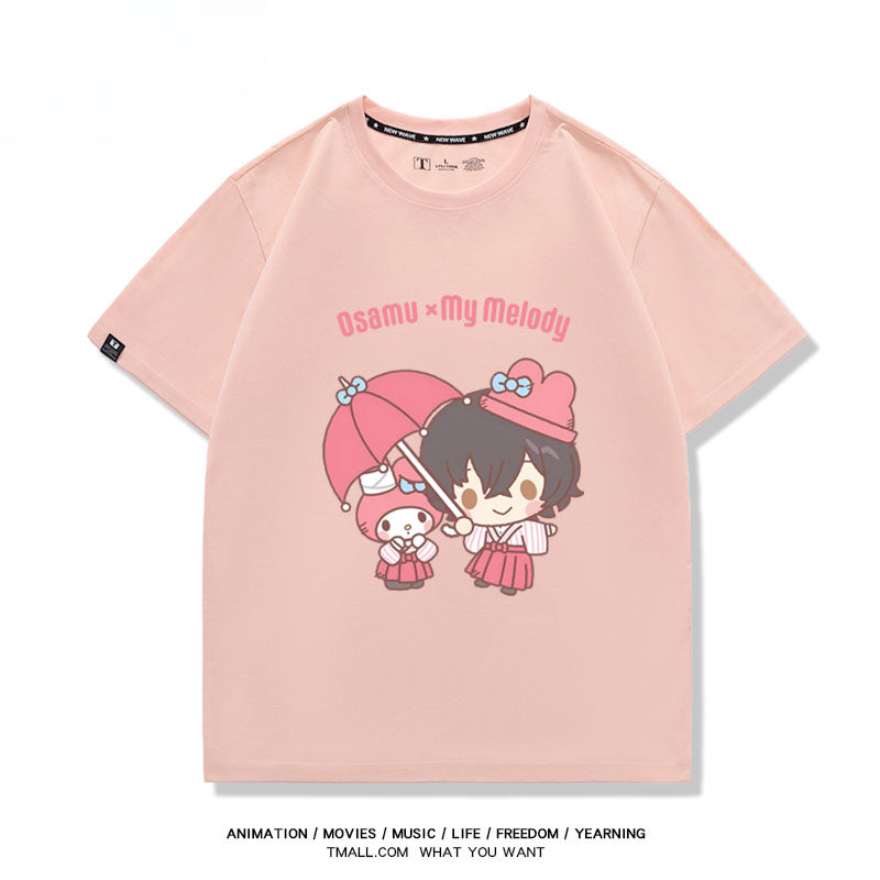 Women's Anime Print Cotton Summer T-shirt
