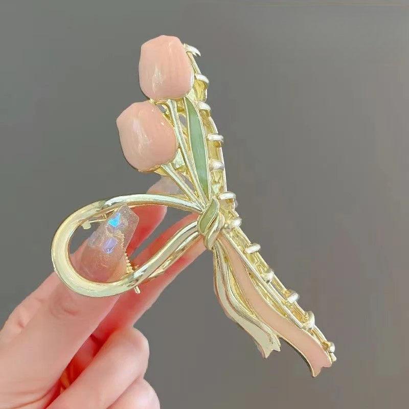 Flower Hairpins Grab Clips