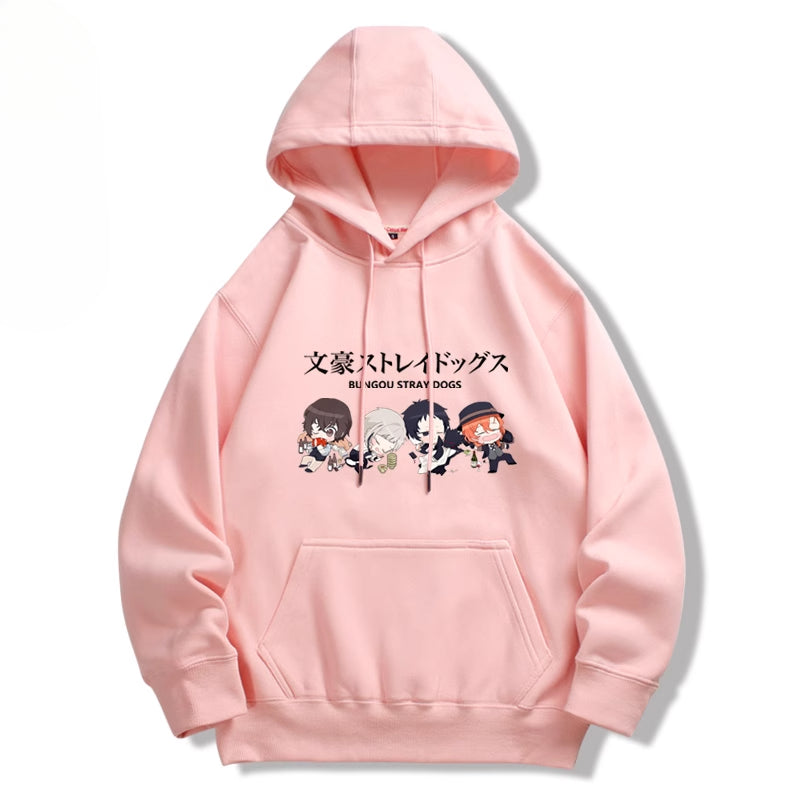 Unisex Dazai Anime Printed Pullover Hoodie