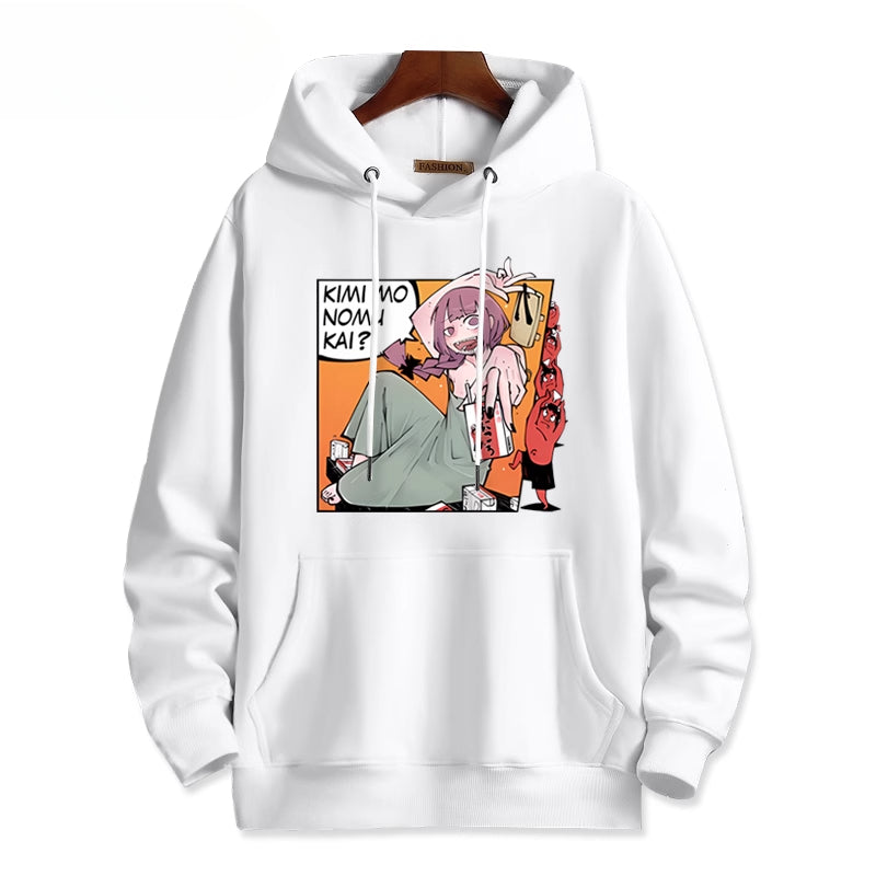 Casual Anime Graphic Print Cos Hoodie