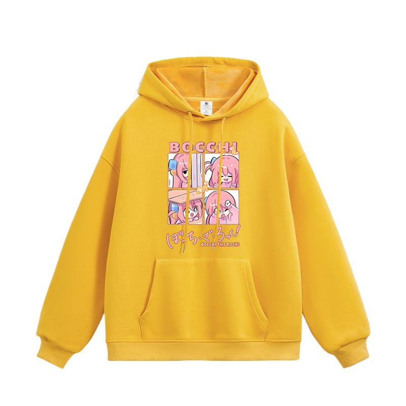 Casual Anime Hitori Printed Hoodie