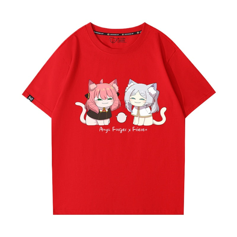 Women's Anime Short-sleeved Cotton T-shirt