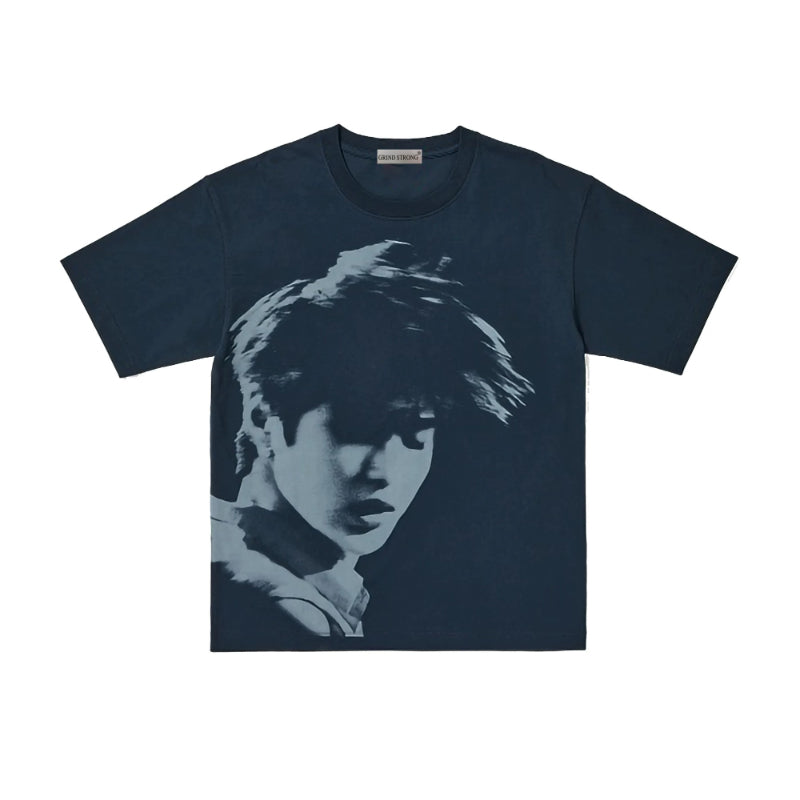 KEONHO MARTIN JAMES Portrait Print Short-sleeved T-shirt