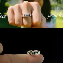 Rose Lisa Jennie Jisoo Letter Ring