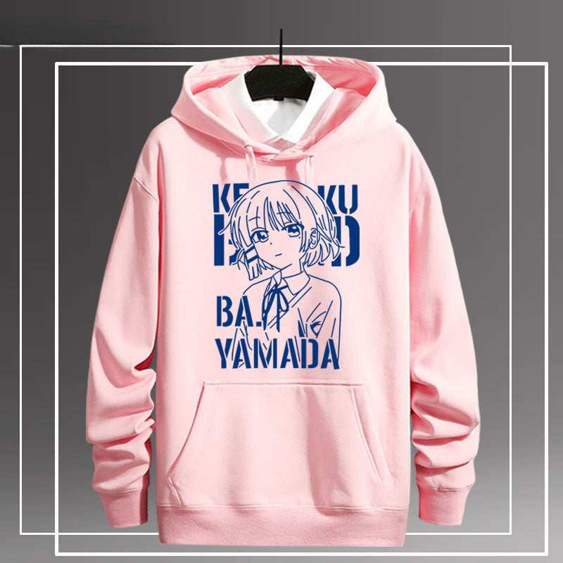 Unisex Anime Graffiti Print Loose Hoodie