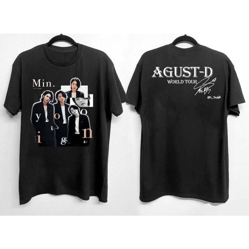 Unisex KPOP Agust D Print Loose T-Shirt