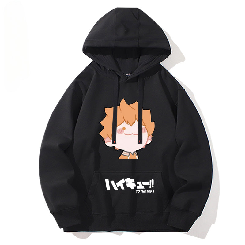Cute Anime Pattern Printed Pullover Hoodie