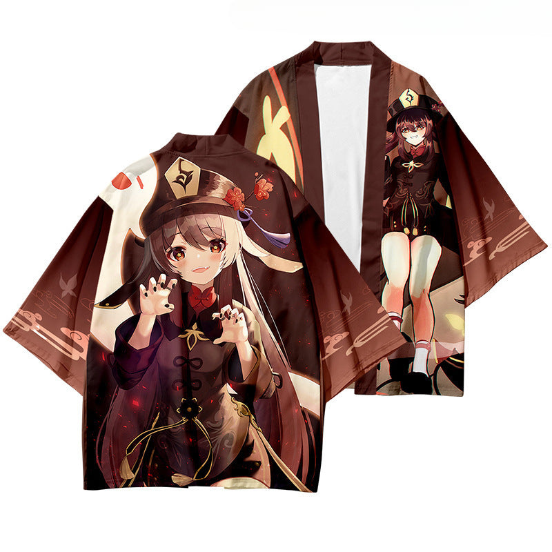 Unisex Game 3d Print Cosplay Kimono Cloak