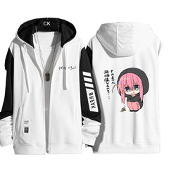 Hitori Gotoh Graphic Zip-up Hooded Coat