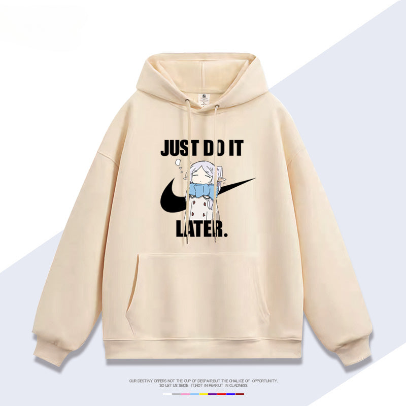 Unisex Anime Graphic Print Loose Hoodie