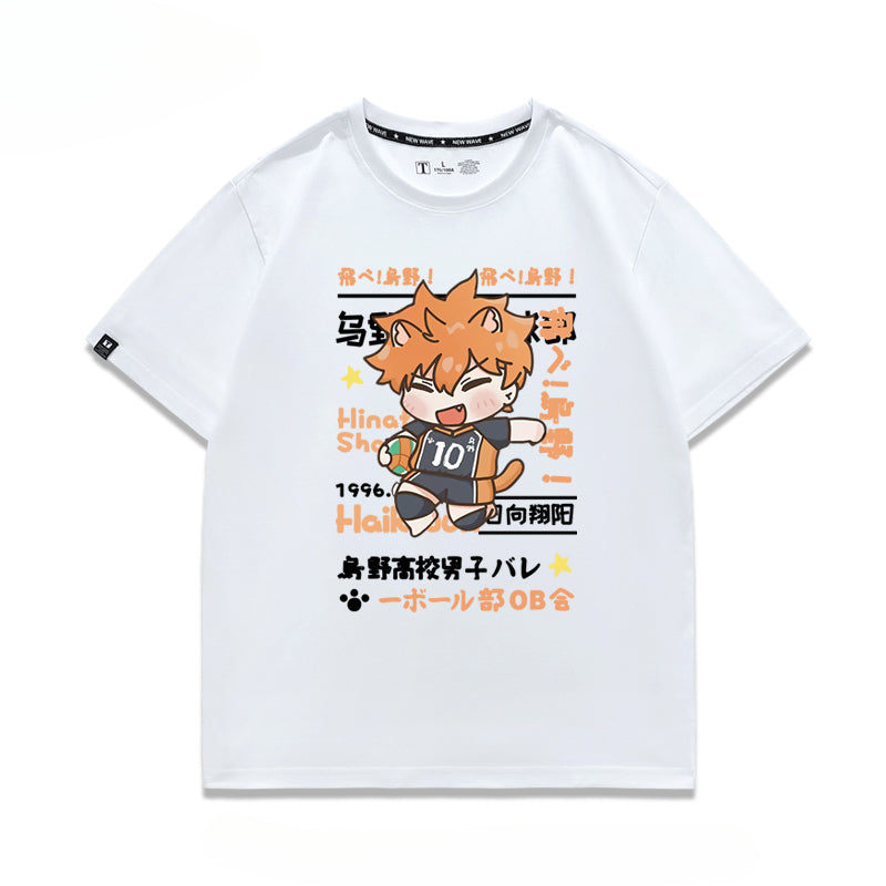 Hinata Cos Cotton Loose Short-sleeved T-shirt