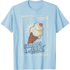 Scoops Ahoy Ice Cream Cone Vintage Poster T-Shirt