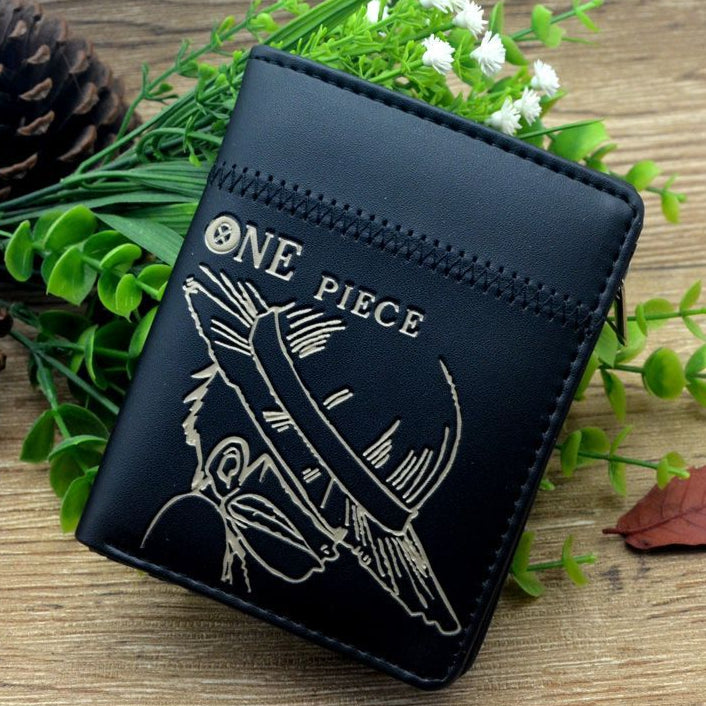 Cool Anime Black Zipper Wallet