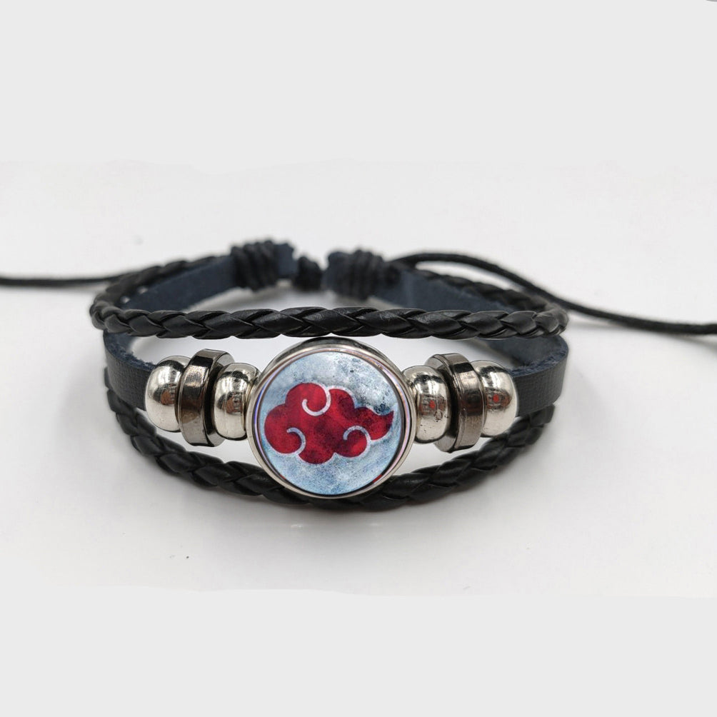 Chic Anime Gem Cowhide Woven Bracelet