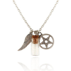 Wishing Salt Bottle Wings Necklace