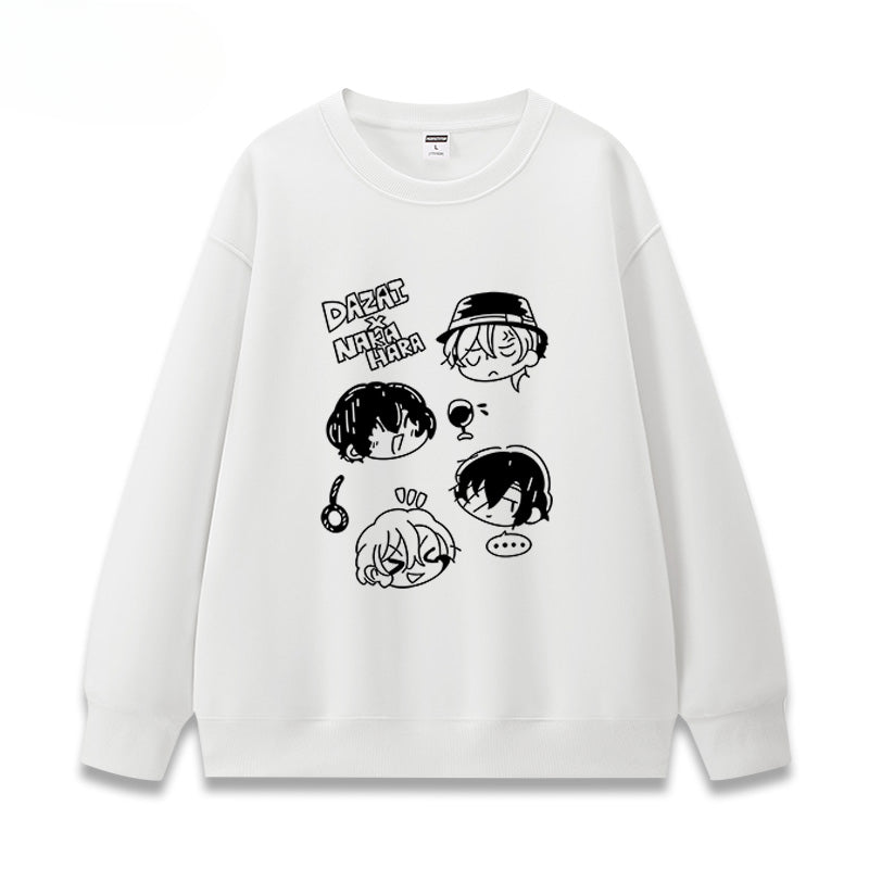 Unisex Anime Crew Neck Loose Sweatshirt