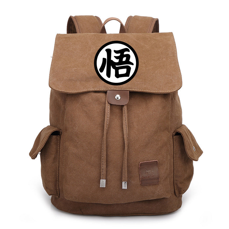 Casual Anime Printed Canvas Backpack