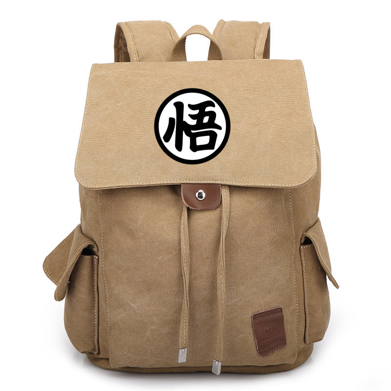 Casual Anime Printed Canvas Backpack