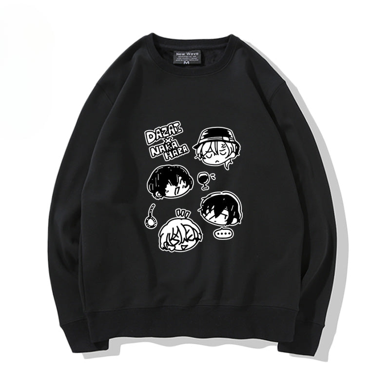 Casual Anime Pullover Round Neck Sweatshirt