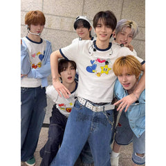 SHINYU DOHOON Cartoon Short-sleeved T-shirt