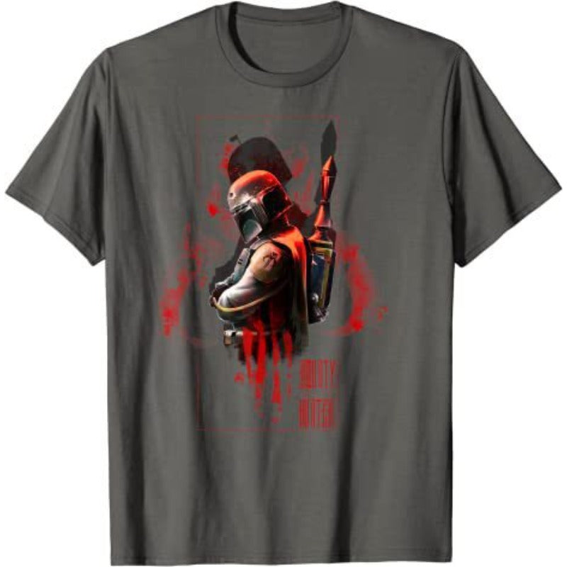 Men's Mandalorian Boba Fett Hunter Pattern T-shirt