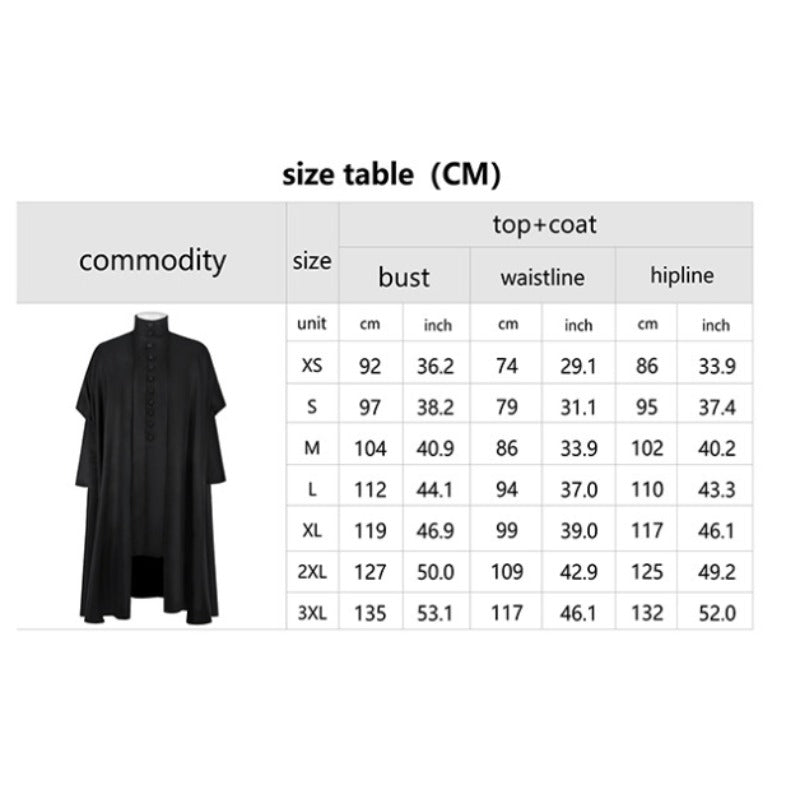 Severus Snape Robe Cloak Cosplay Costume