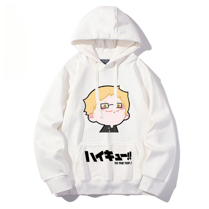 Cute Anime Pattern Printed Pullover Hoodie