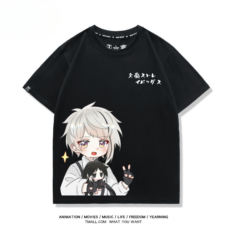 Unisex Anime Pattern Short-sleeved T-shirt