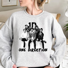Retro Women's 1D Pattern Crew Neck Sweatshirt
