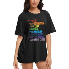 SKZ FAM Lyrics Print T-Shirt Top