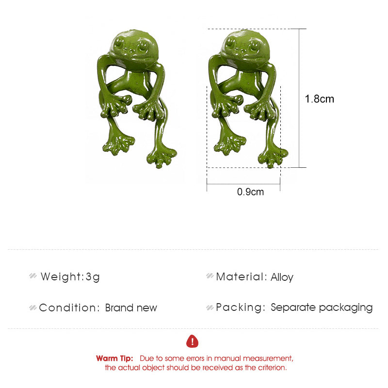 Retro Frog Detachable Earrings