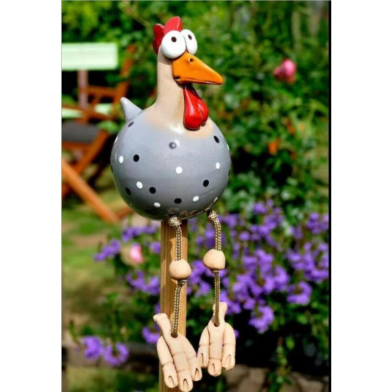 Long Legged Chicken Fence Ornament