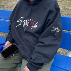 SKZ Inspired Pullover Black Hoodie