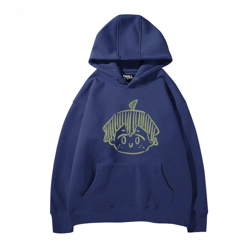 Women's Anime Pattern Print Casual Hoodie