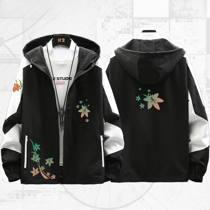 Unisex Game Pattern Thin Hooded Jacket