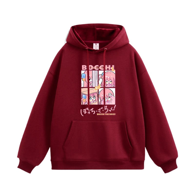 Casual Anime Hitori Printed Hoodie