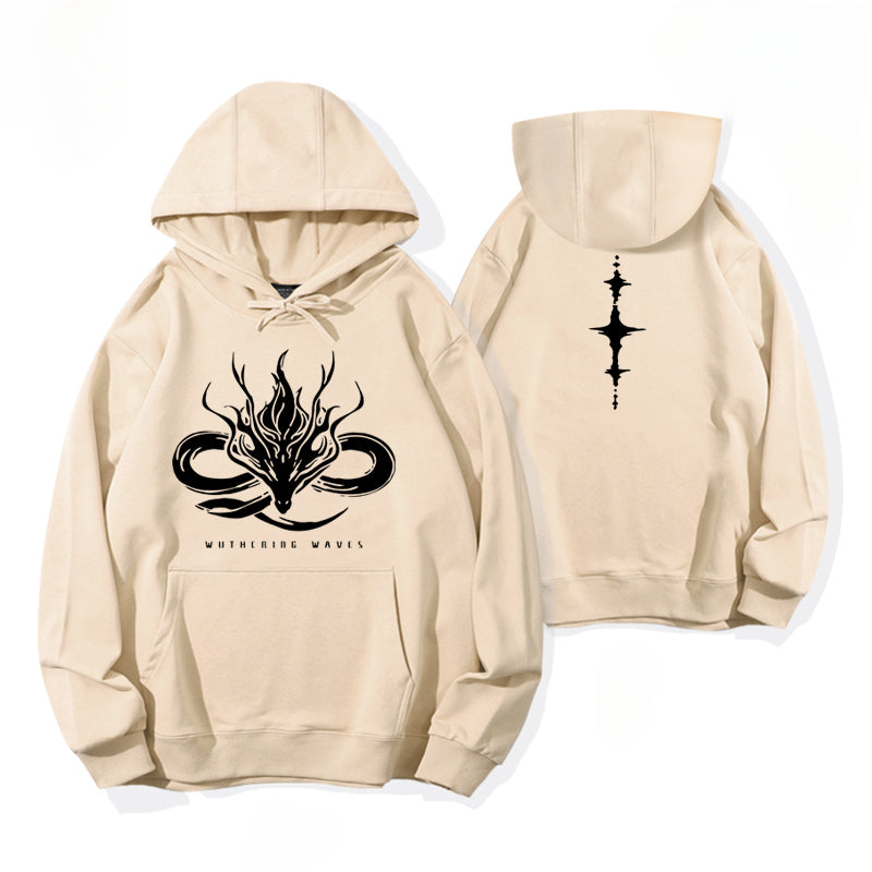 Game Logo Printed Pullover Hoodie
