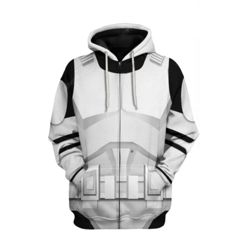 Unisex Storm Trooper Digital Print Cosplay Hoodie