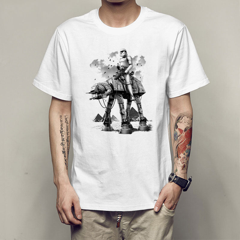 Trendy Comic Print Short Sleeved Men's T-shirt