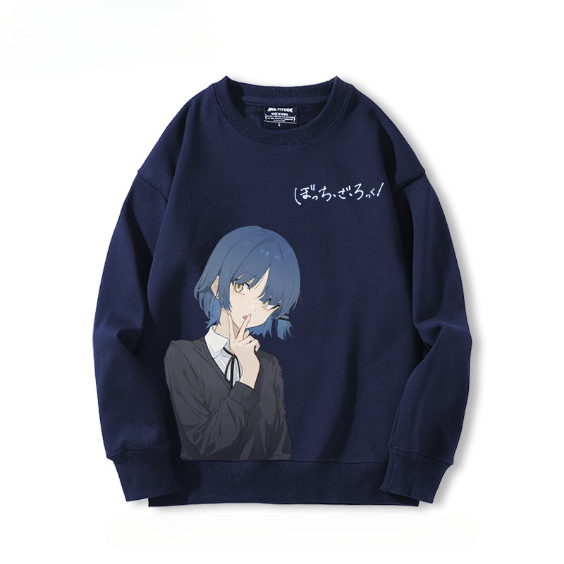 Casual Anime Graphic Crew Neck Sweatshirt