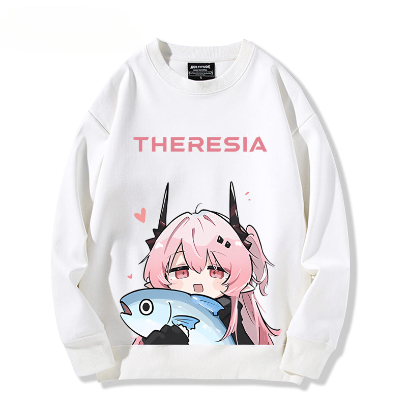 Casual Cute Game Theresia Print Sweatshirt