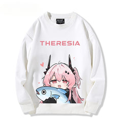 Casual Cute Game Theresia Print Sweatshirt