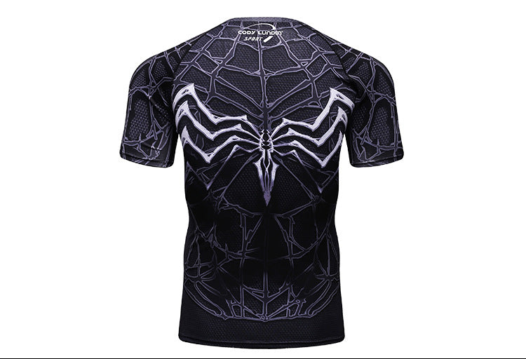 Cool Spider Fitness Training Elastic Slim Shirt