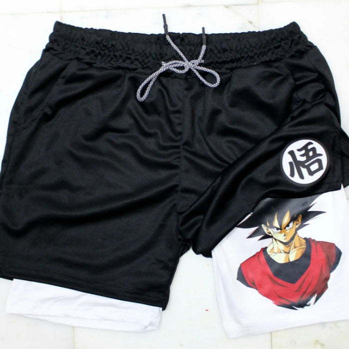 Men's Anime Fitness Training Sports Shorts