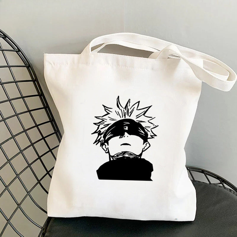 Casual Anime Printed Canvas Shoulder Bag